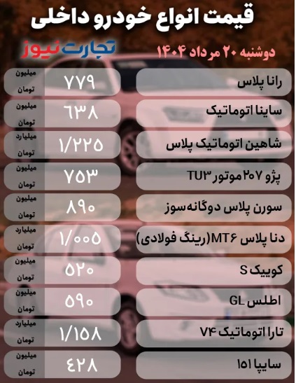 قیمت+خودرو+داخلی